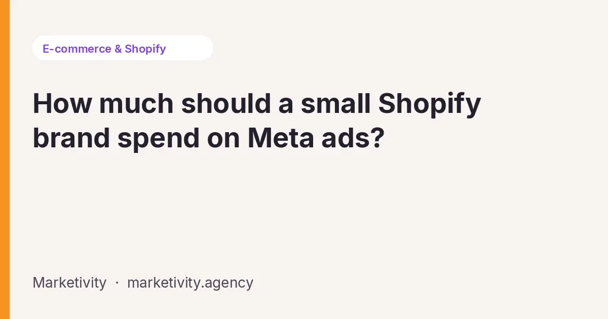 Cream cover about Shopify Meta ads budgets and the learning phase